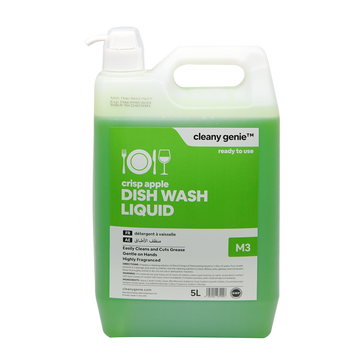 Dishwash Liquid M3 | Crisp Apple 5L