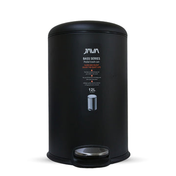 DUSTBIN 12L BLACK JAVA JH8853