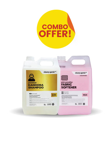 L12 Kandoora Shampoo 5L + Fabric Softener M24 | Pink Paradise 5L Combo