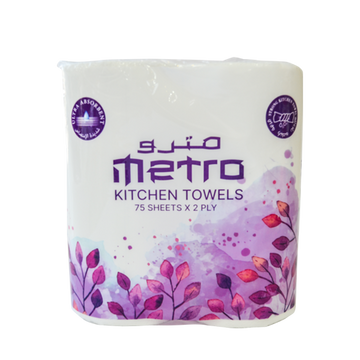 Metro Kitchen Roll Twin Pack
