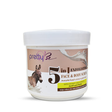 PRETTY BE-5IN1 WHITENING SCRUB-DONKEY MILK-600ML