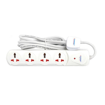 Terminator 4 Way Universal Power Extension Socket With Indicator, 2M With 3M Way Multi Adaptor TMA 42BE Esma Approved