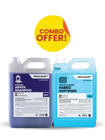 Abaya Shampoo M27 | 5L + Fabric Softener M24 | French Lavender 5L Combo