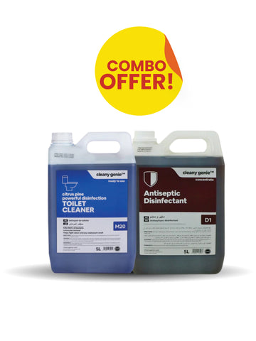 M20 Toilet Cleaner Citrus Pine 5L + Antiseptic Disinfectant D1 | 5L Combo