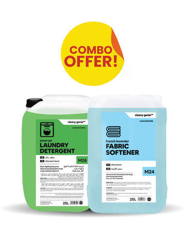 Laundry Detergent M26 | Green Power Gel 25L + Fabric Softener M24 | French Lavender 25L Combo