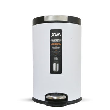 DUSTBIN 12L WHITE JAVA JH8859
