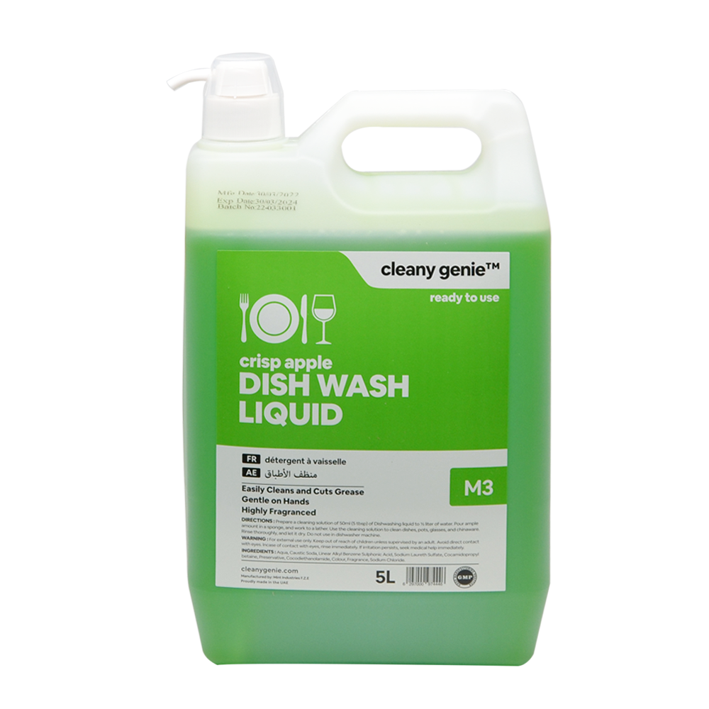 Dishwash Liquid M3 |  Crisp Apple 5L