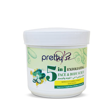 PRETTY BE-5IN1 FACE&BODY SCRUB-CUCUMBER-550ML