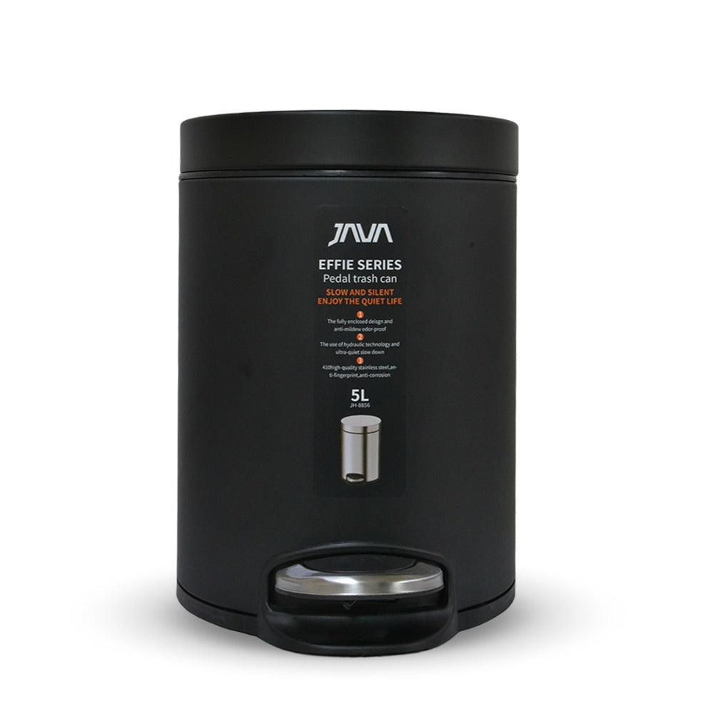 DUSTBIN 5L BLACK JAVA JH8856
