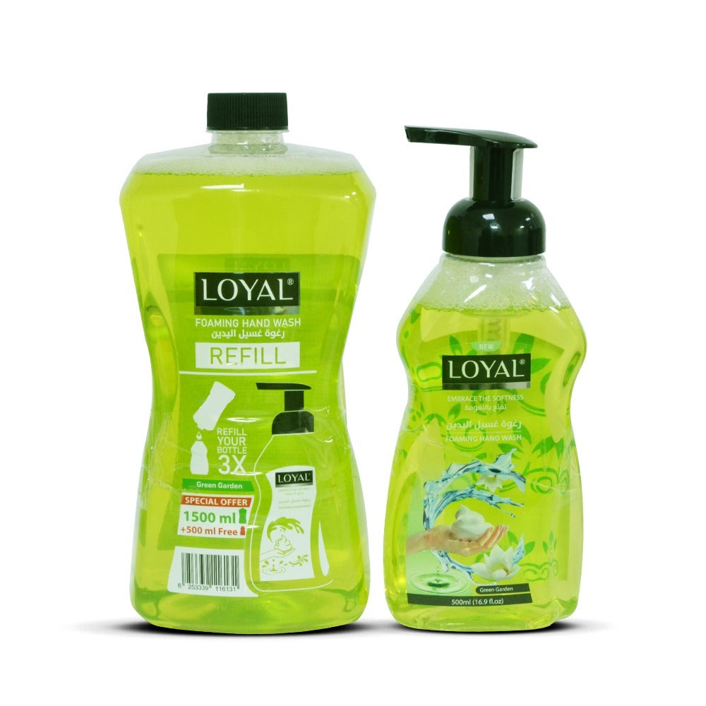 Loyal Foaming Hand Wash Refill 1500ML + 500ML Green Garden