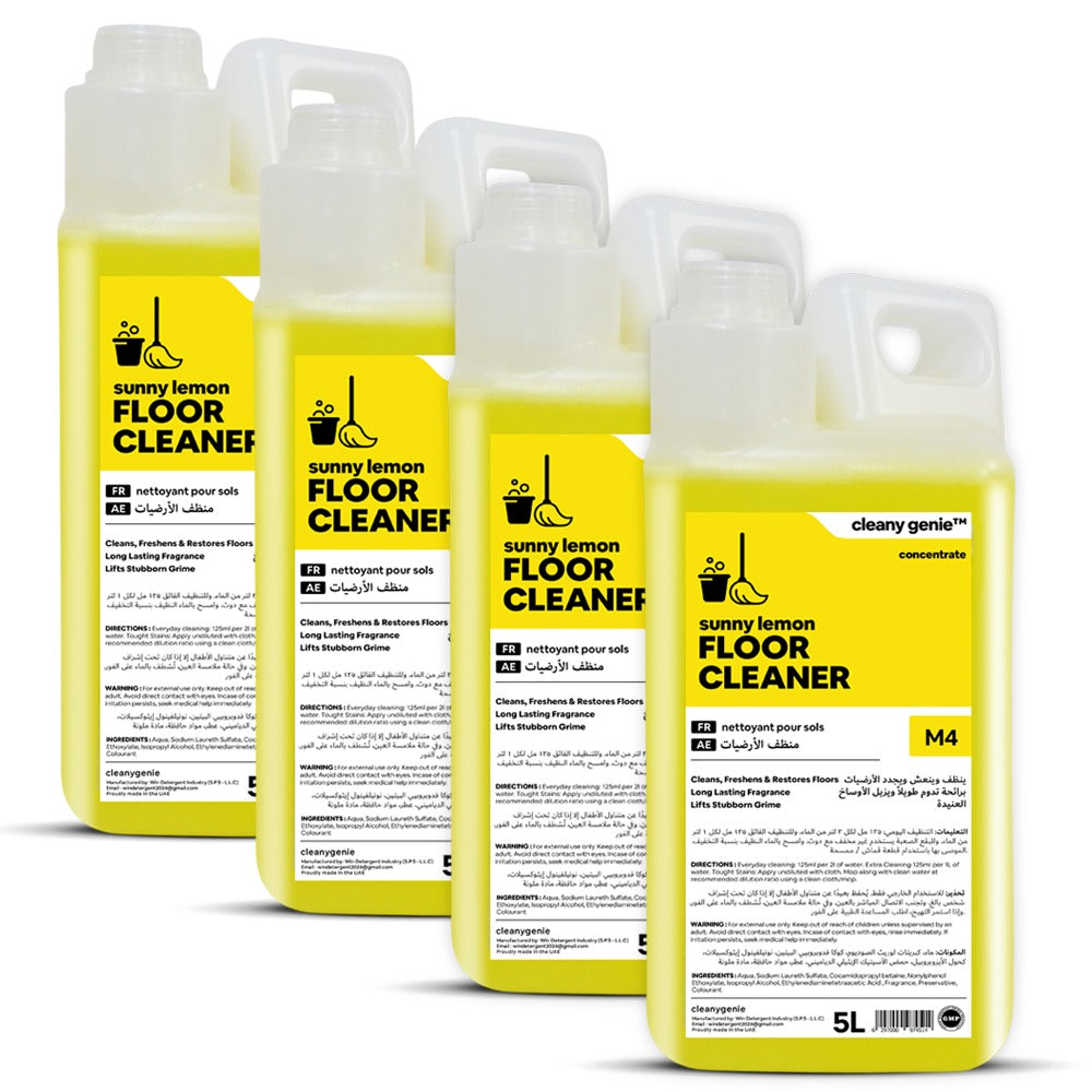 Floor Cleaner M4 | Sunny Lemon 5L | Pack of 4