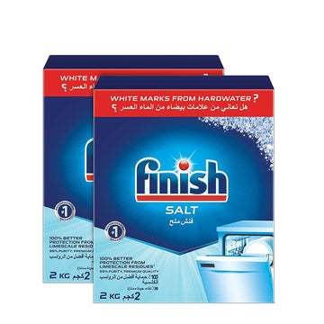 Finish Dishwasher Salt 2KG (Twin Pack)