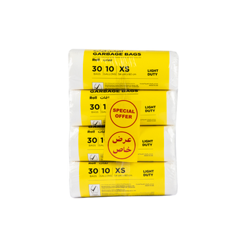 Garbage White Roll XS | 54X60 | 4 Rolls
