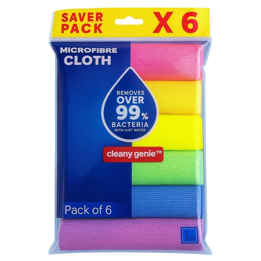 CLEANY GENIE Microfiber Cloth Mix pack of 6