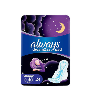 Always Maxi Thick Night XL 24 Pads with wings
