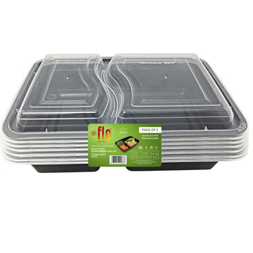 0002 Compartment Black  Base MC with lid-Pack of 5