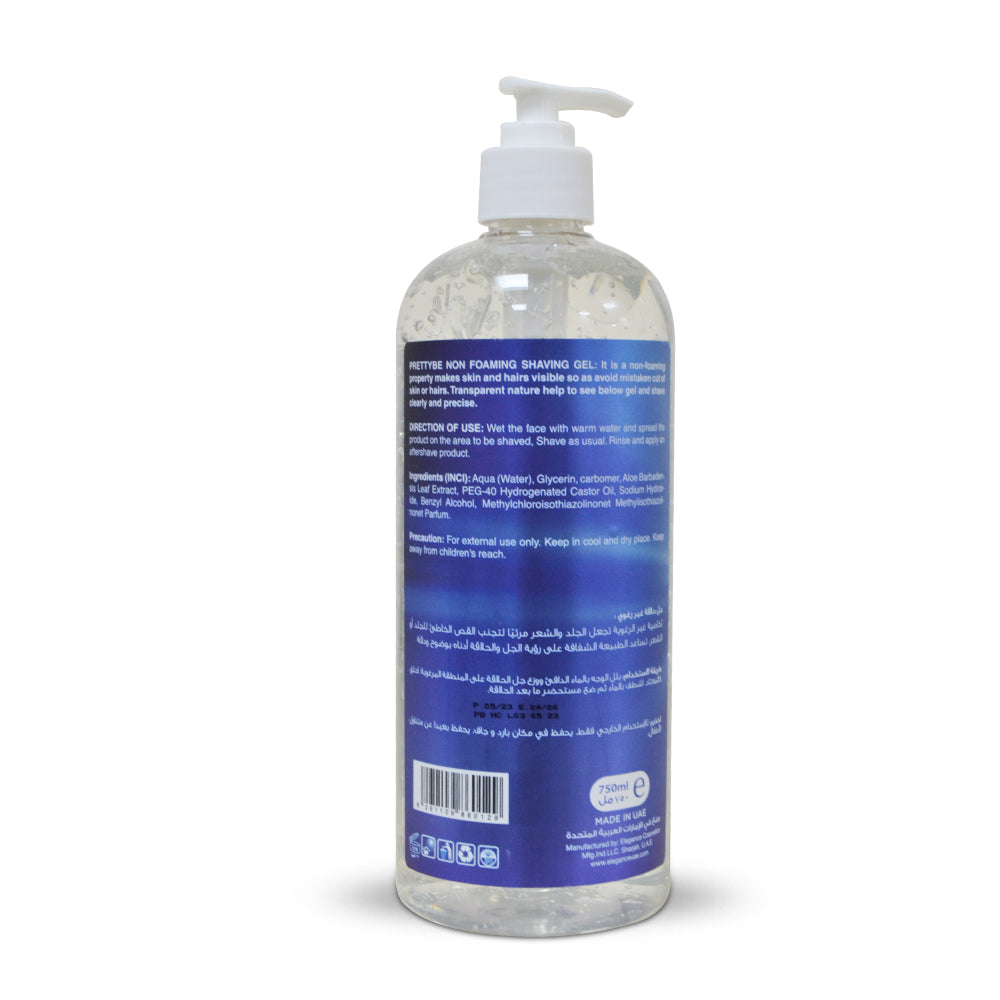 PRETTY BE-SHAVING GEL-NATURAL-750ML(B&P)