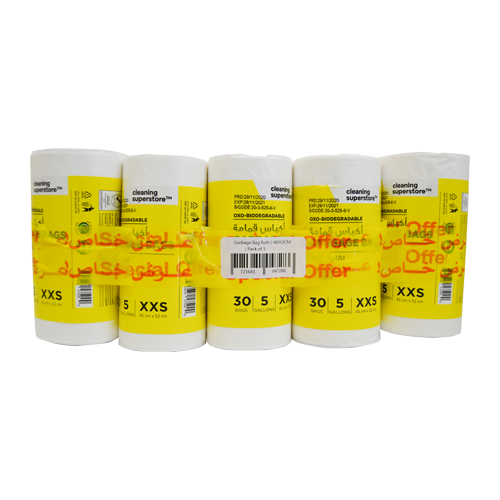 HD Garbage White Roll XXS | 45X52CM | 5 Rolls