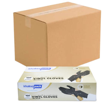 Black Vinyl Gloves Powder Free Medium | 10 Boxes (CTN)