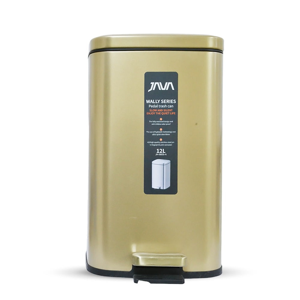 DUSTBIN 12L GOLDEN JAVA JH8855A